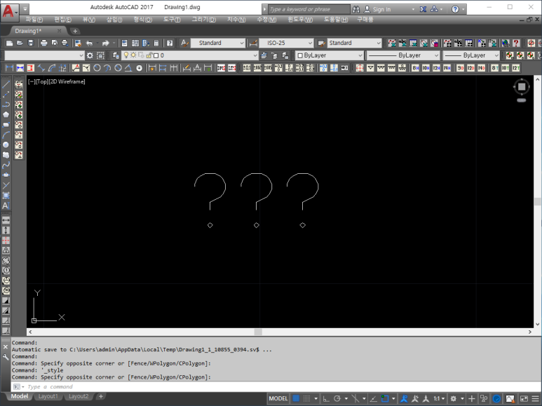 AutoCAD text showing as question marks